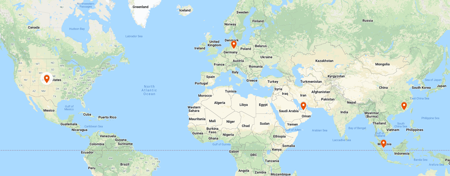 Global network map diagram